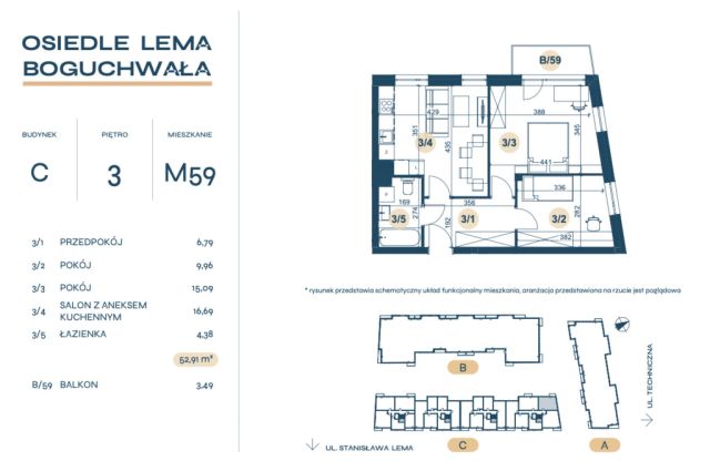 Mieszkanie 3-pokojowe Rzeszów, ul. Podkarpacka. Zdjęcie 3