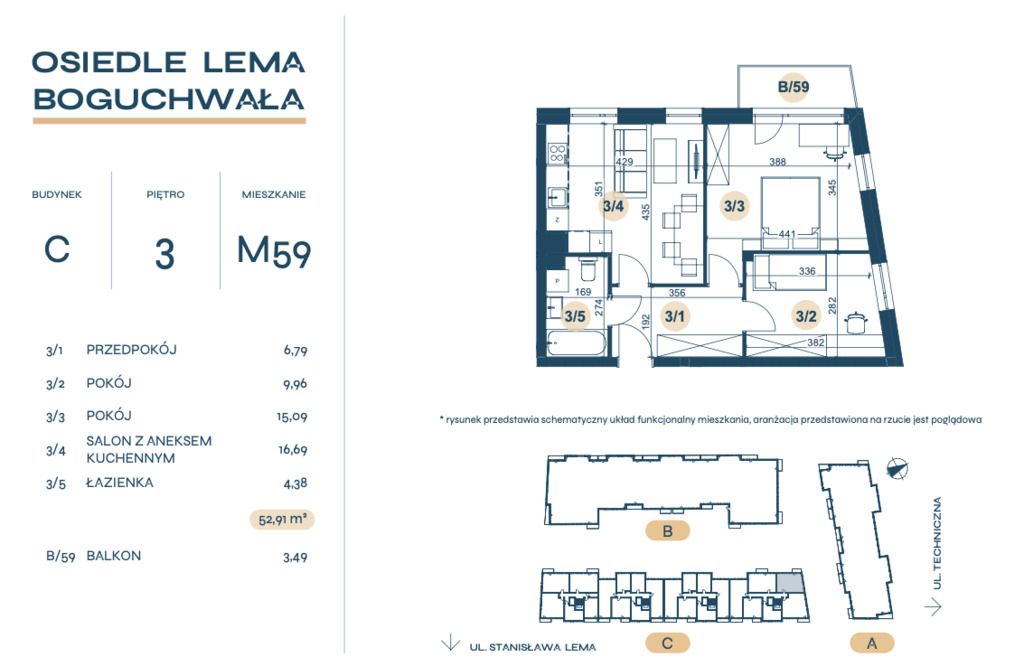 Mieszkanie 3-pokojowe Rzeszów, ul. Podkarpacka. Zdjęcie 3