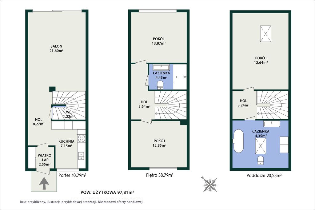 dom szeregowy, 5 pokoi Grodzisk Mazowiecki, ul. 3 Maja. Zdjęcie 36