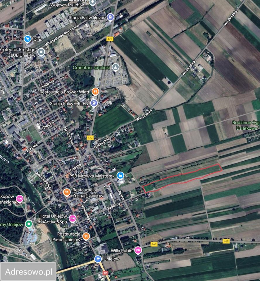 Działka rolno-budowlana Uniejów, ul. Rzeczna. Zdjęcie 2