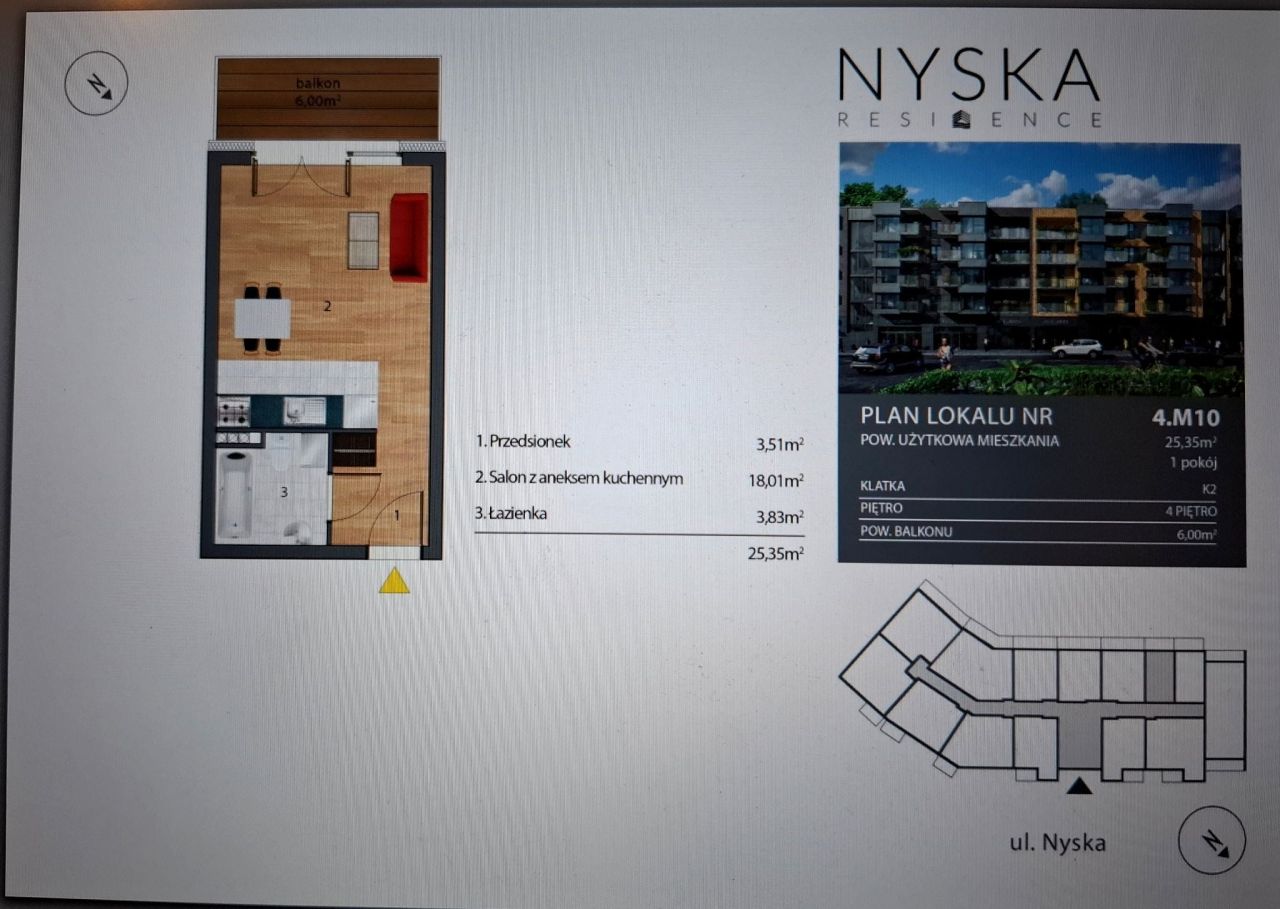 Mieszkanie 1-pokojowe Wrocław Huby, ul. Nyska. Zdjęcie 11