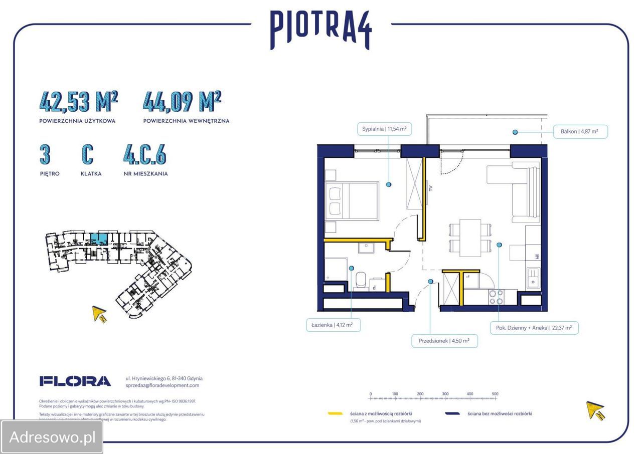 Mieszkanie 2-pokojowe Gdynia Śródmieście, ul. św. Piotra. Zdjęcie 7