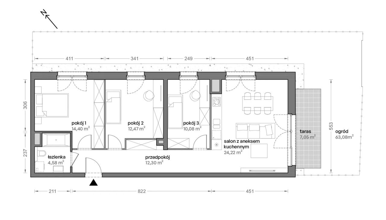 Mieszkanie 4-pokojowe Katowice Brynów, ul. Ceglana. Zdjęcie 7