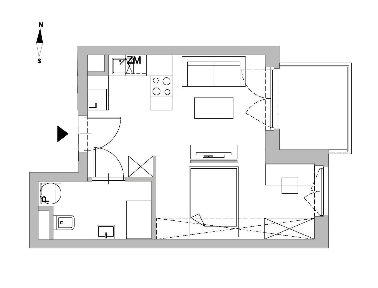 Mieszkanie 1-pokojowe Kraków Czyżyny, ul. Romana Ciesielskiego. Zdjęcie 8