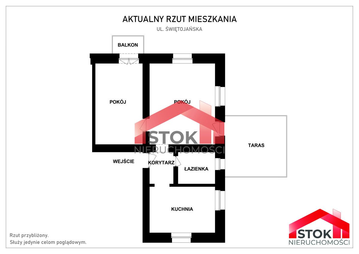 Mieszkanie 2-pokojowe Białystok, ul. Świętojańska. Zdjęcie 21
