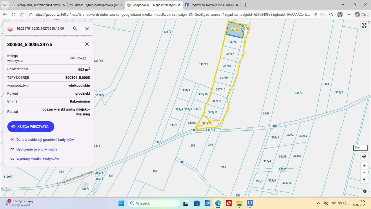 Działka budowlana Rakoniewice, ul. Francuszkiewicza. Zdjęcie 4