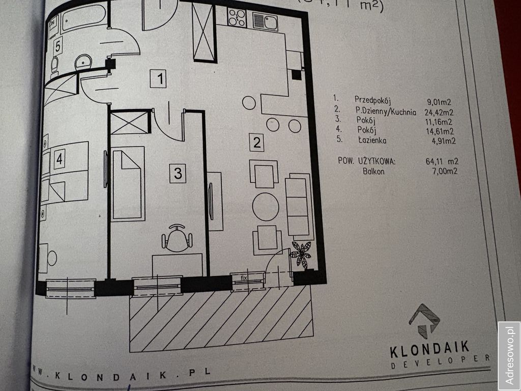 Mieszkanie 3-pokojowe Warka Centrum, ul. Kazimierza Pułaskiego. Zdjęcie 6