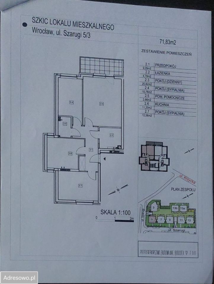 Mieszkanie 3-pokojowe Wrocław Krzyki, ul. Szarugi. Zdjęcie 12