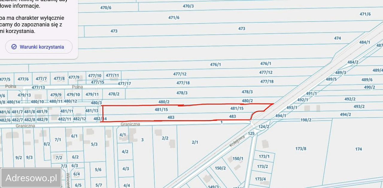 Działka budowlana Topola Mała, ul. Graniczna. Zdjęcie 3