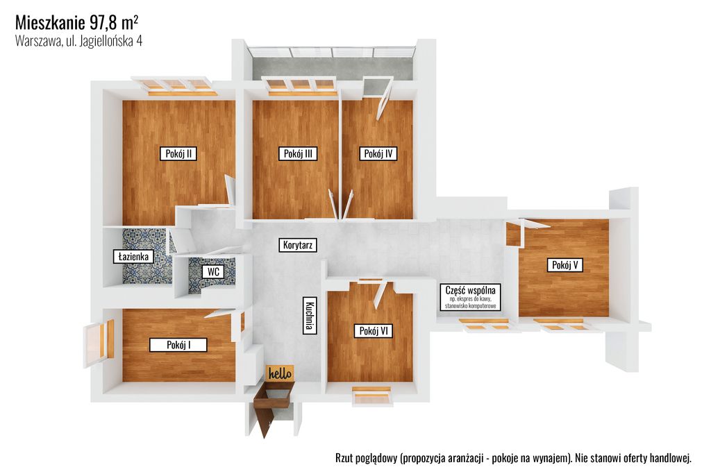 Mieszkanie 4-pokojowe Warszawa Praga-Północ, ul. Jagiellońska. Zdjęcie 6
