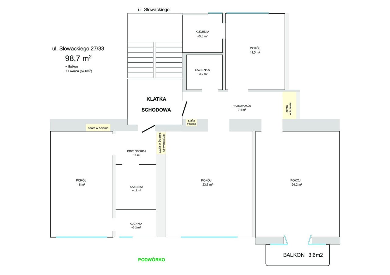 Mieszkanie 4-pokojowe Warszawa Żoliborz, ul. Juliusza Słowackiego. Zdjęcie 1