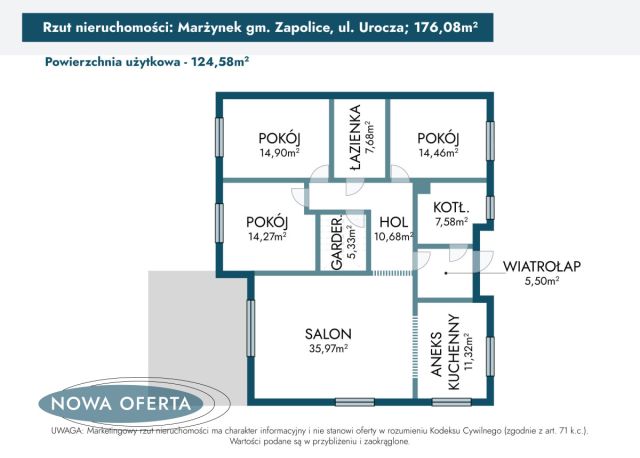 dom wolnostojący, 4 pokoje Marżynek, ul. Urocza. Zdjęcie 29