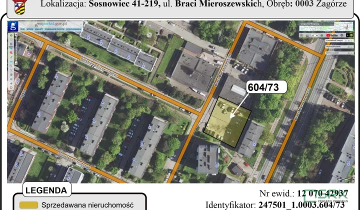 Działka inna Sosnowiec Zagórze, ul. Braci Mieroszewskich