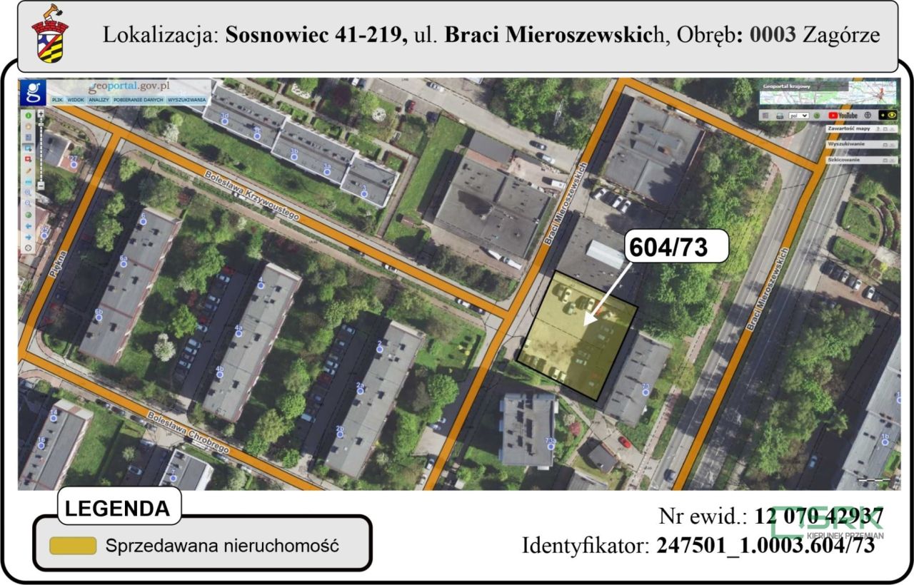 Działka inna Sosnowiec Zagórze, ul. Braci Mieroszewskich. Zdjęcie 1