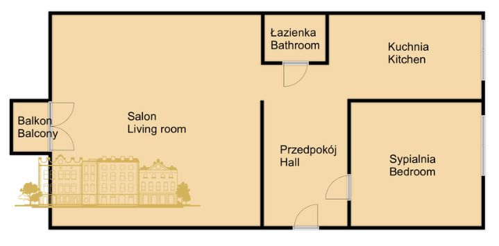 Mieszkanie 2-pokojowe Kraków, os. Krakowiaków. Zdjęcie 10