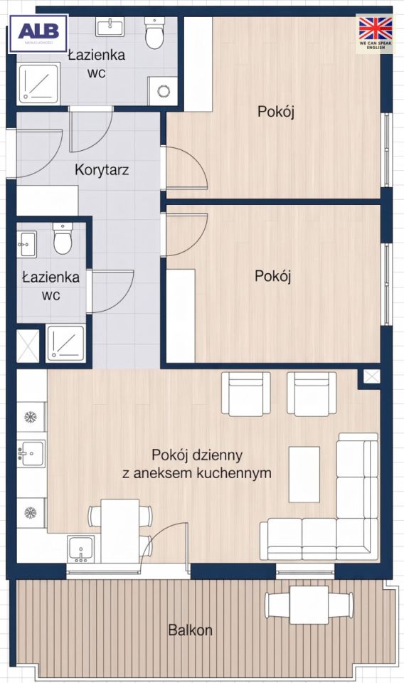 Mieszkanie 3-pokojowe Gdańsk Letnica. Zdjęcie 2