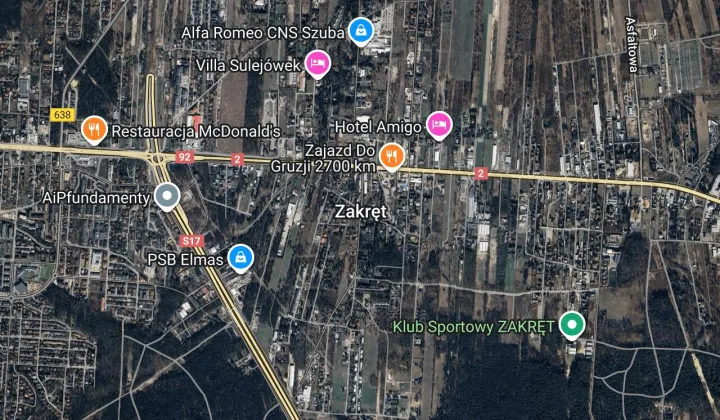 Działka budowlana Zakręt