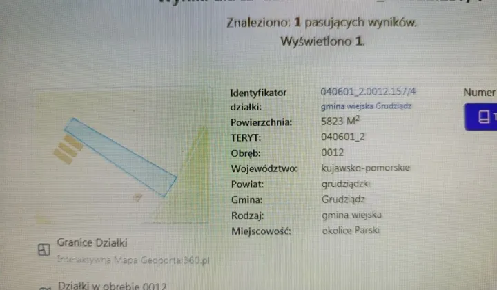 Działka rolno-budowlana Parski