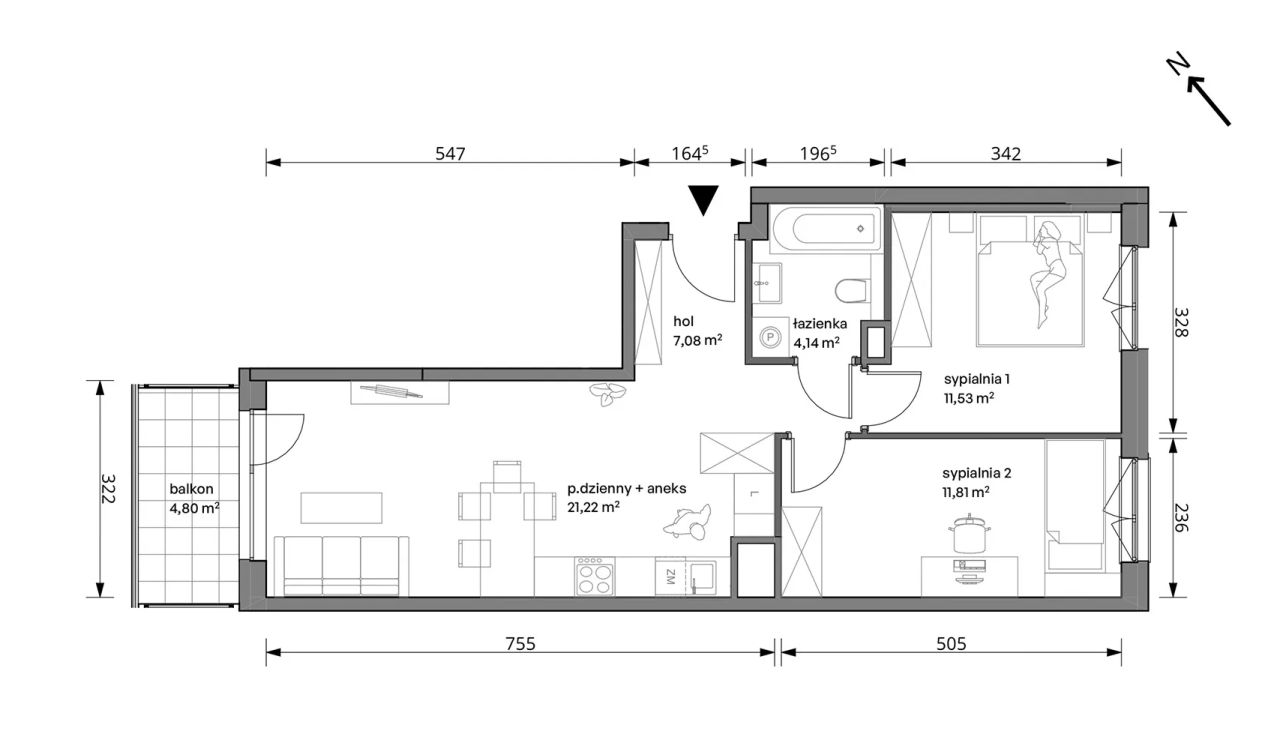 Mieszkanie 3-pokojowe Warszawa Włochy, ul. Trzcinowa. Zdjęcie 7