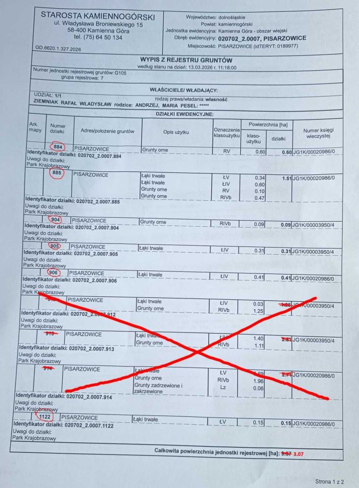 Działka rolna Pisarzowice. Zdjęcie 2