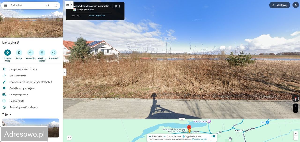 Działka rolna Czarże, ul. Bałtycka