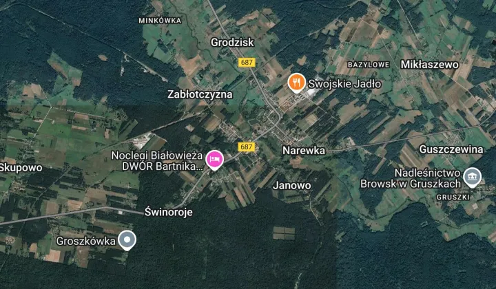 Działka rolno-budowlana Narewka, ul. Hajnowska