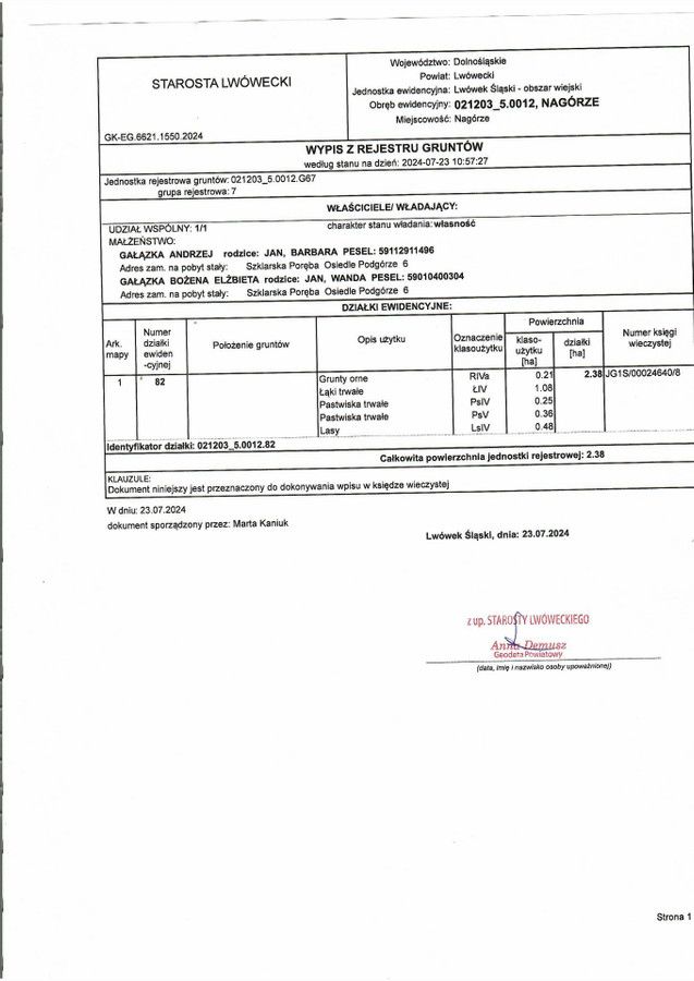 Działka rolna Nagórze. Zdjęcie 8