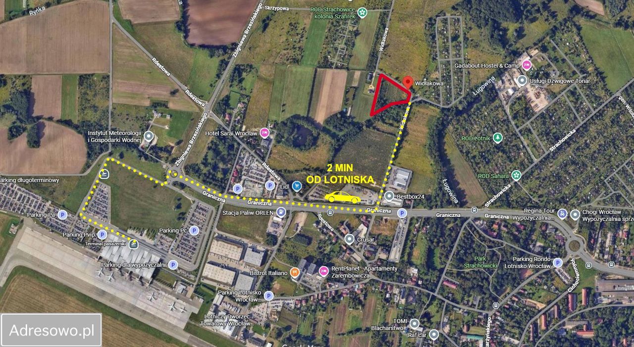 Działka inwestycyjna Wrocław Strachowice, ul. Widłakowa. Zdjęcie 2