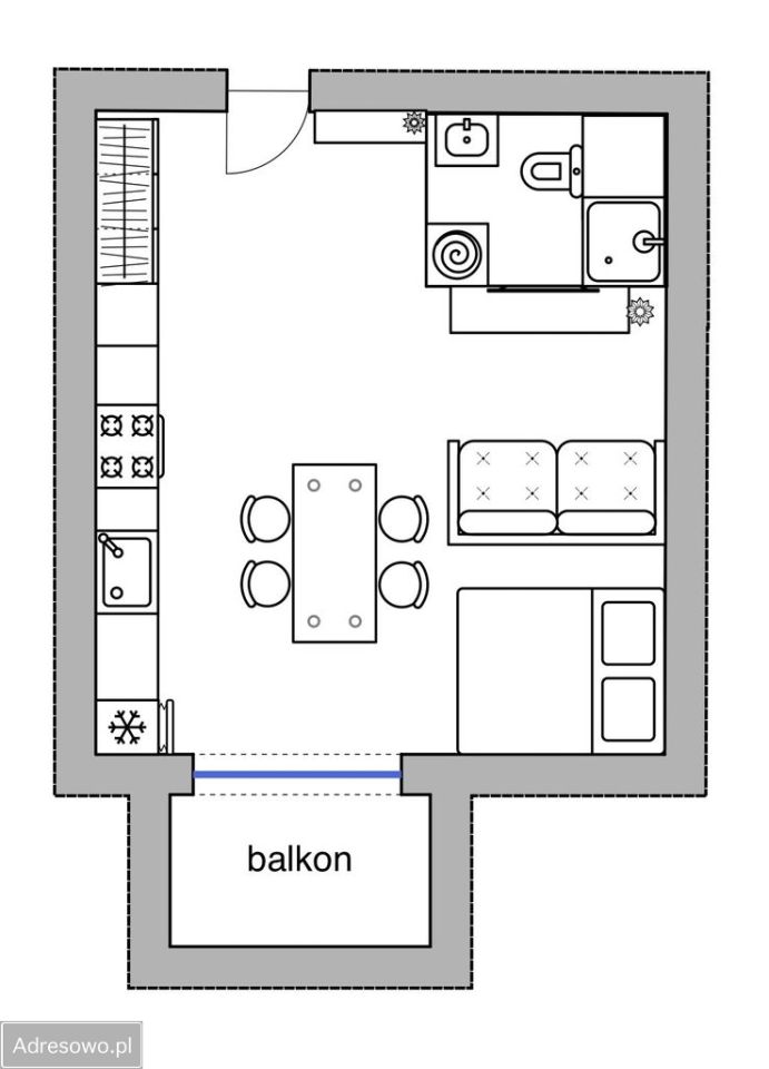 Mieszkanie 1-pokojowe Sosnowiec, ul. Marii Konopnickiej. Zdjęcie 5