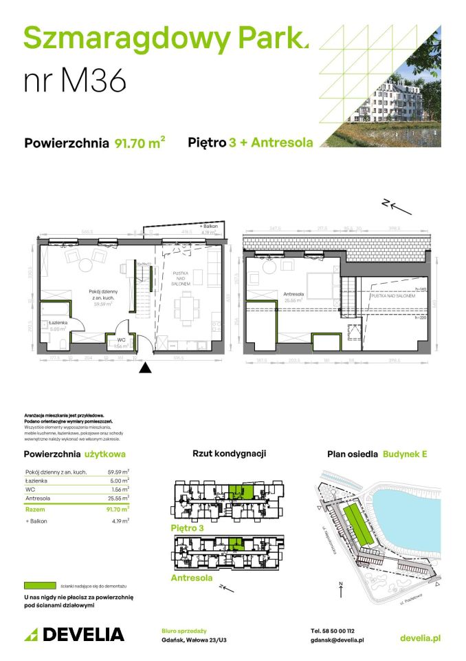 Mieszkanie 4-pokojowe Gdańsk Orunia Górna, ul. Topazowa. Zdjęcie 5