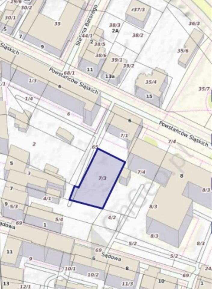Działka inwestycyjna Zawiercie, ul. Powstańców Śląskich