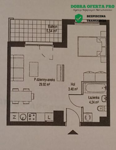 Mieszkanie 2-pokojowe Gdańsk Wrzeszcz, al. gen. Józefa Hallera. Zdjęcie 10