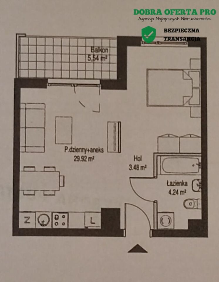 Mieszkanie 2-pokojowe Gdańsk Wrzeszcz, al. gen. Józefa Hallera. Zdjęcie 10