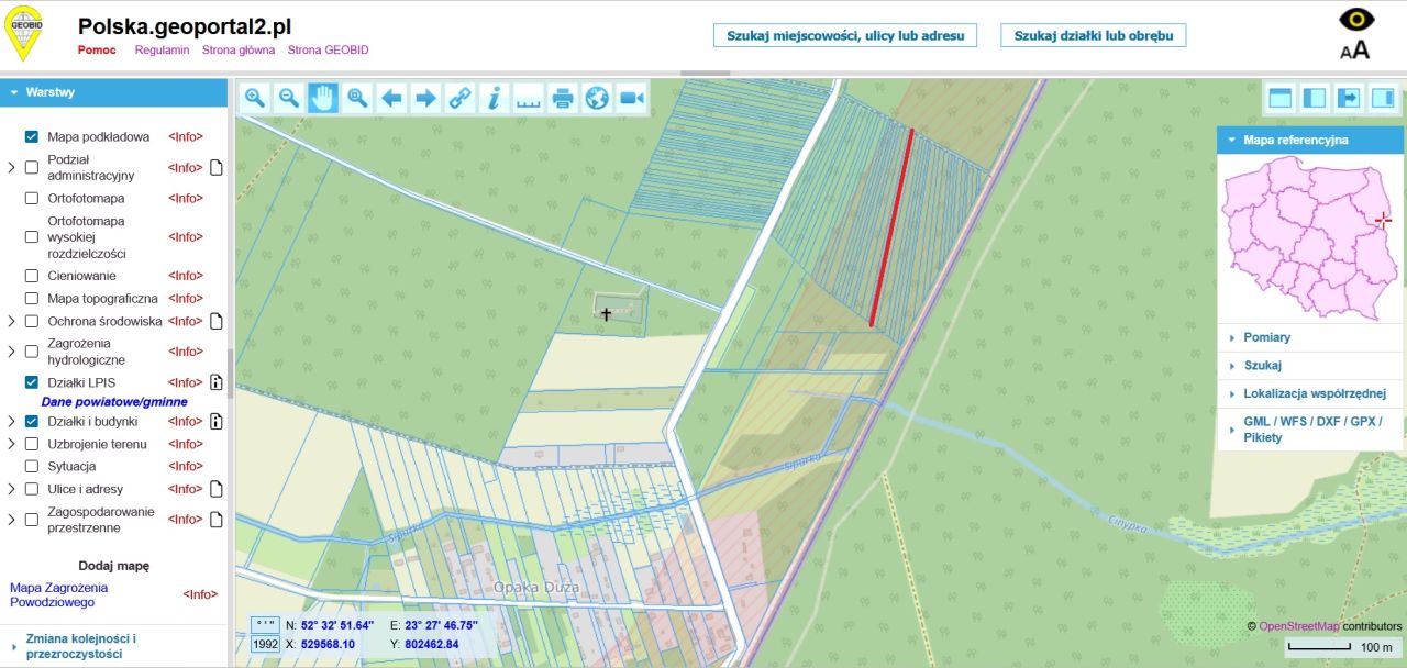 Działka leśna Opaka Duża