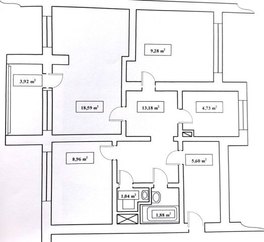 Mieszkanie 4-pokojowe Łódź. Zdjęcie 3