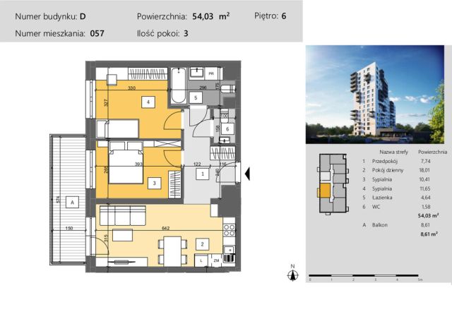 Mieszkanie 3-pokojowe Rzeszów Dworzysko, ul. Technologiczna. Zdjęcie 7