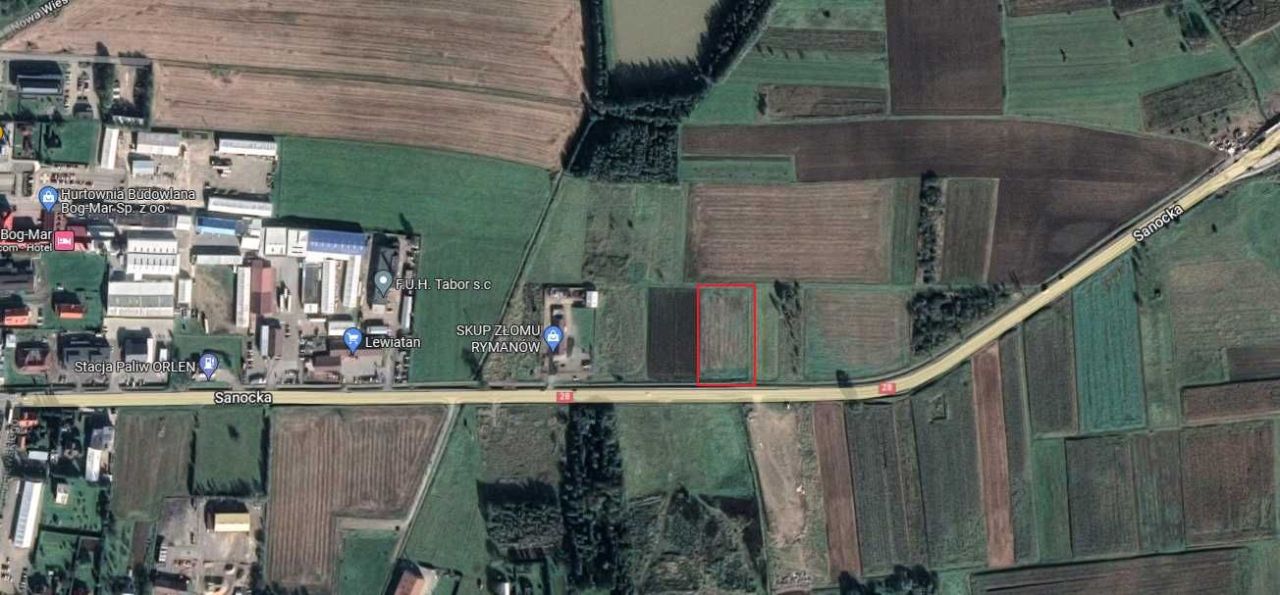 Działka inwestycyjna Rymanów, ul. Sanocka. Zdjęcie 3
