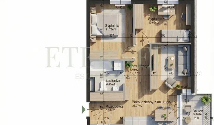 Mieszkanie 3-pokojowe Kraków Czyżyny, ul. Śliwkowa