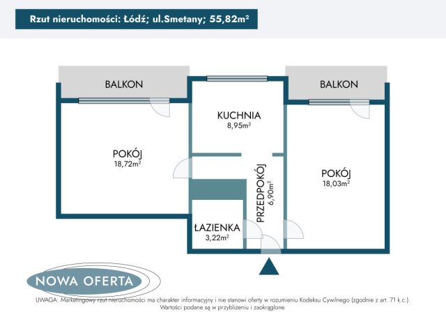 Mieszkanie 2-pokojowe Łódź Widzew, ul. Bedricha Smetany. Zdjęcie 29