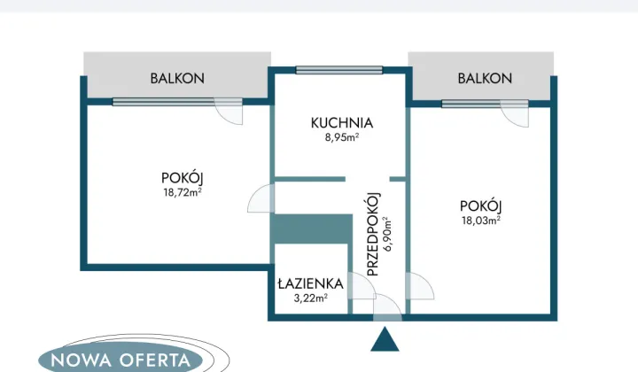 Mieszkanie 2-pokojowe Łódź Widzew, ul. Bedricha Smetany