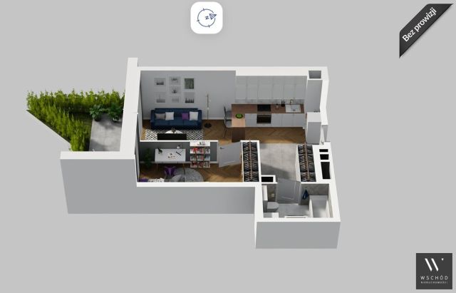 Mieszkanie 2-pokojowe Kraków Podgórze. Zdjęcie 1