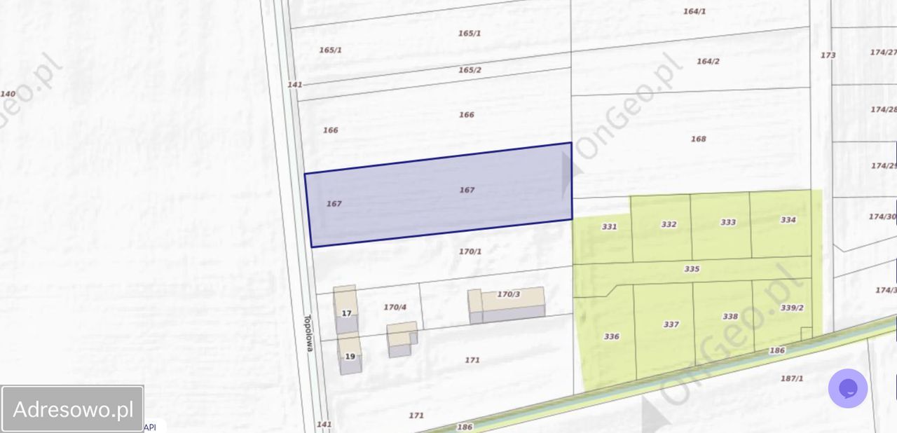 Działka budowlana Dominowo, ul. Topolowa. Zdjęcie 1