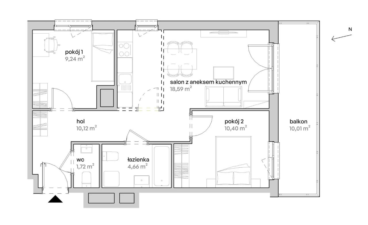 Mieszkanie 3-pokojowe Poznań Starołęka, ul. Unii Lubelskiej. Zdjęcie 7