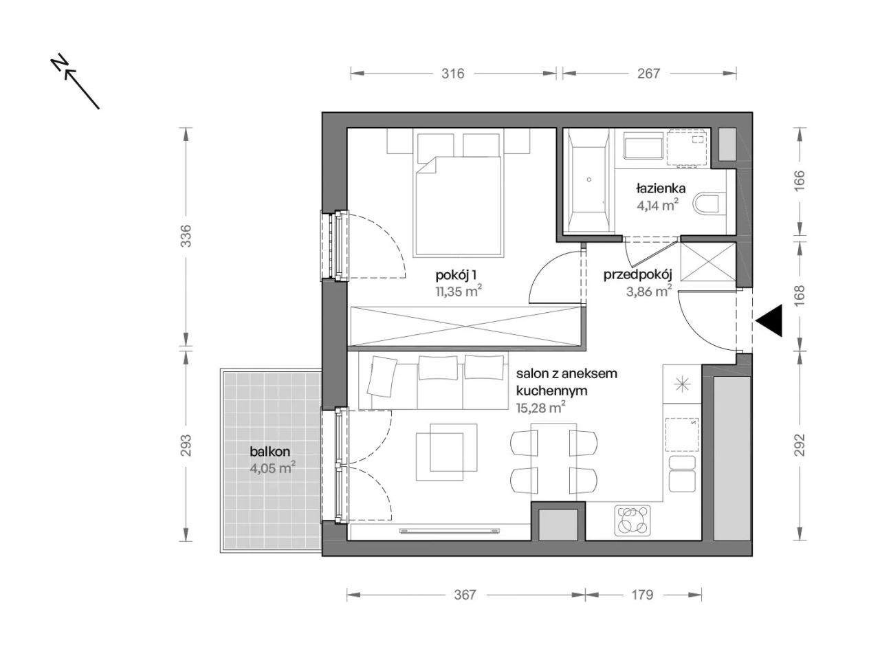 Mieszkanie 2-pokojowe Katowice Brynów, ul. Ceglana. Zdjęcie 7