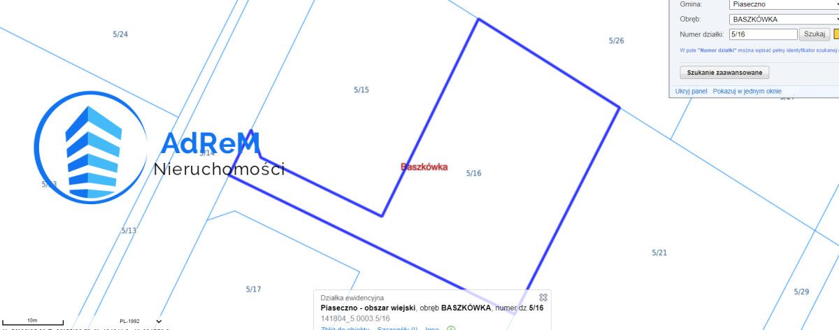 Działka budowlana Baszkówka. Zdjęcie 2