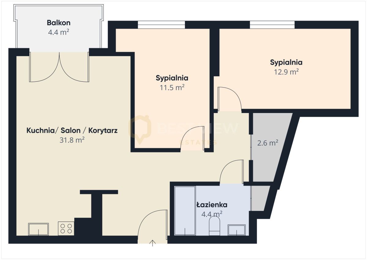 Mieszkanie 3-pokojowe Warszawa Wilanów, ul. Adama Branickiego. Zdjęcie 13