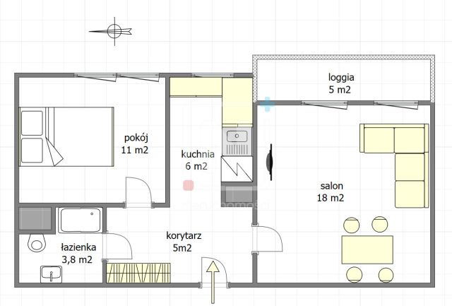 Mieszkanie 2-pokojowe Warszawa Mokotów, al. Wilanowska. Zdjęcie 12