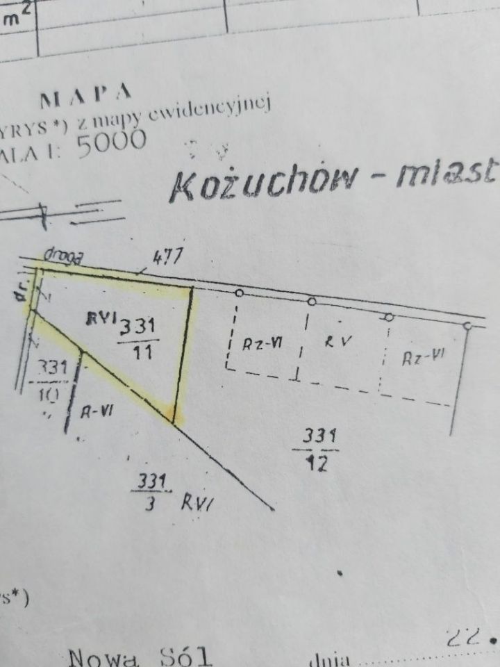 Działka inwestycyjna Kożuchów. Zdjęcie 2