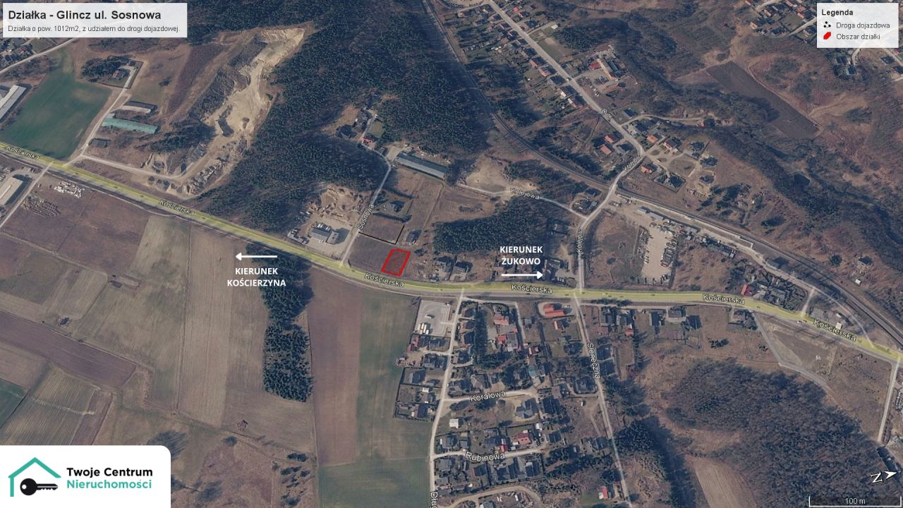 Działka rolno-budowlana Glincz, ul. Sosnowa. Zdjęcie 3