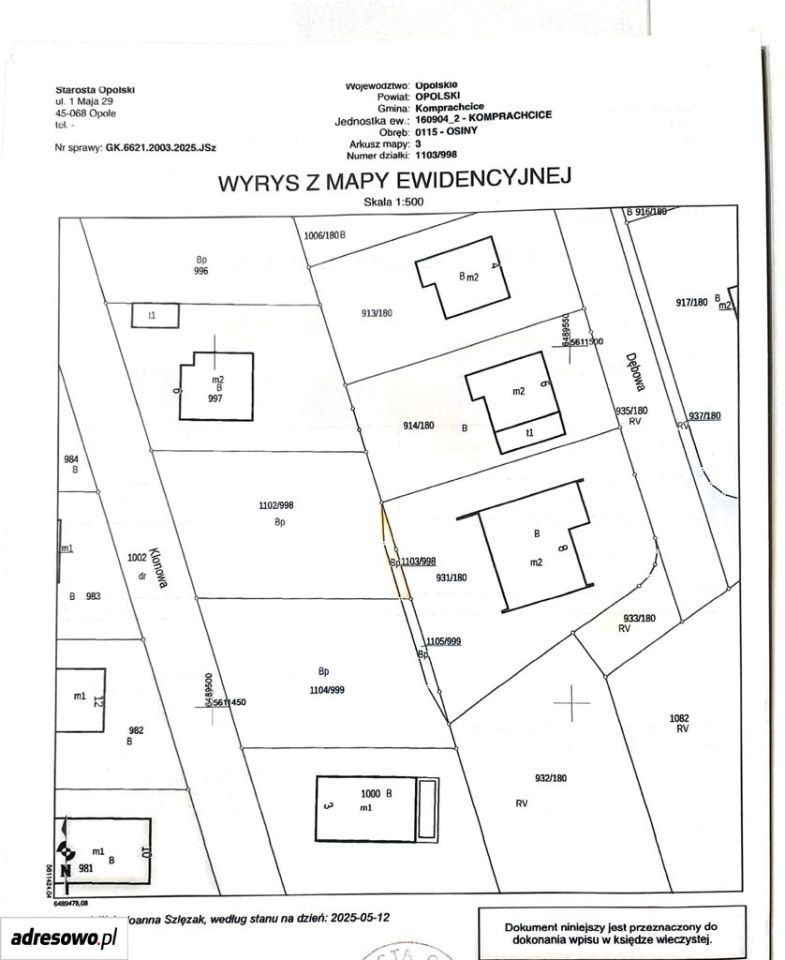 Działka budowlana Osiny, ul. Klonowa. Zdjęcie 3